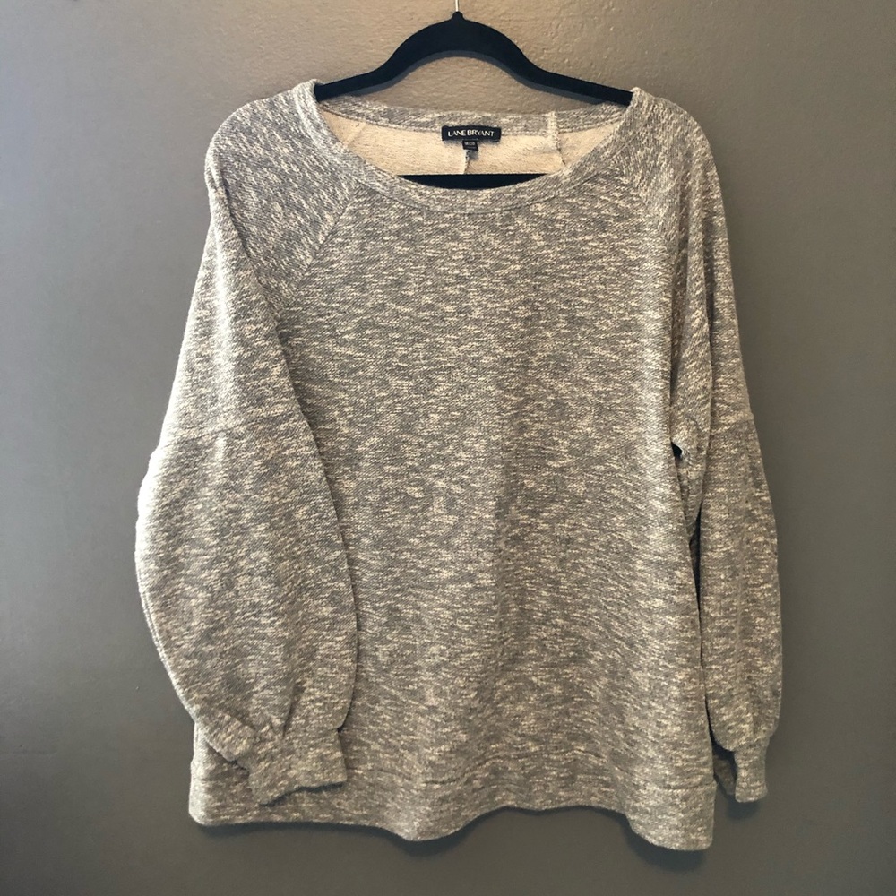 Lane Bryant Gray/White Sweatshirt.